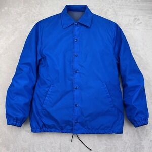 Vintage Howe Coach Jacket USA Memphis Tennessee Blue Snap Mens Large